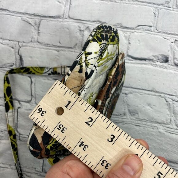 Vera Bradley Mini Hipster Cocoa Moss Crossbody Adjustable Strap Quilted Bag - Picture 11 of 12